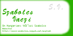 szabolcs vaczi business card